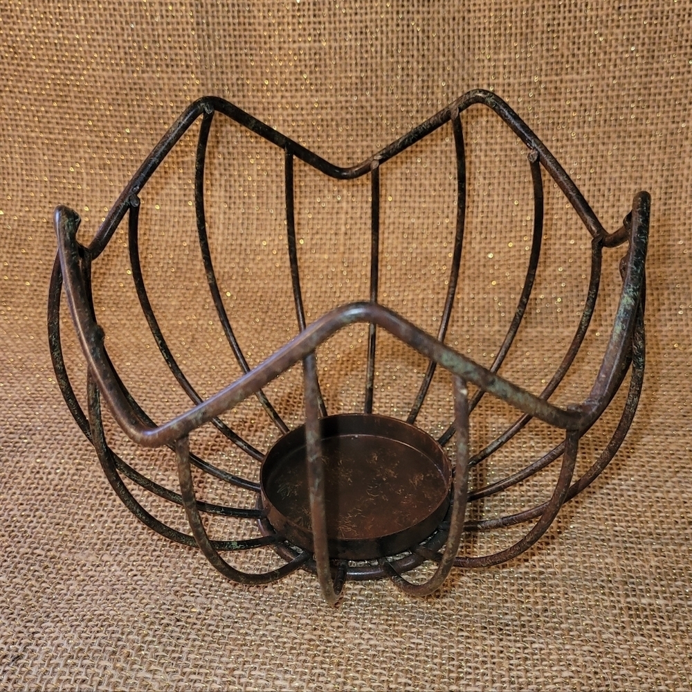 Metal Flower Shaped Candle Holder Set~ Small Pillar, Votive, Tealight~ Vase, Pot - Picture 3 of 4